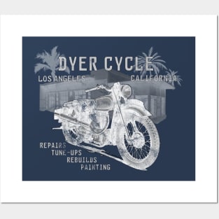 Dyer Cycle Classic Repair - in white Posters and Art